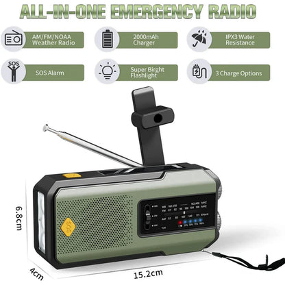 Emergency Hand Crank Solar Radio