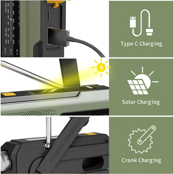 Emergency Hand Crank Solar Radio